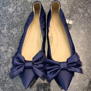 J Crew Ballet Flats with Bow size 8